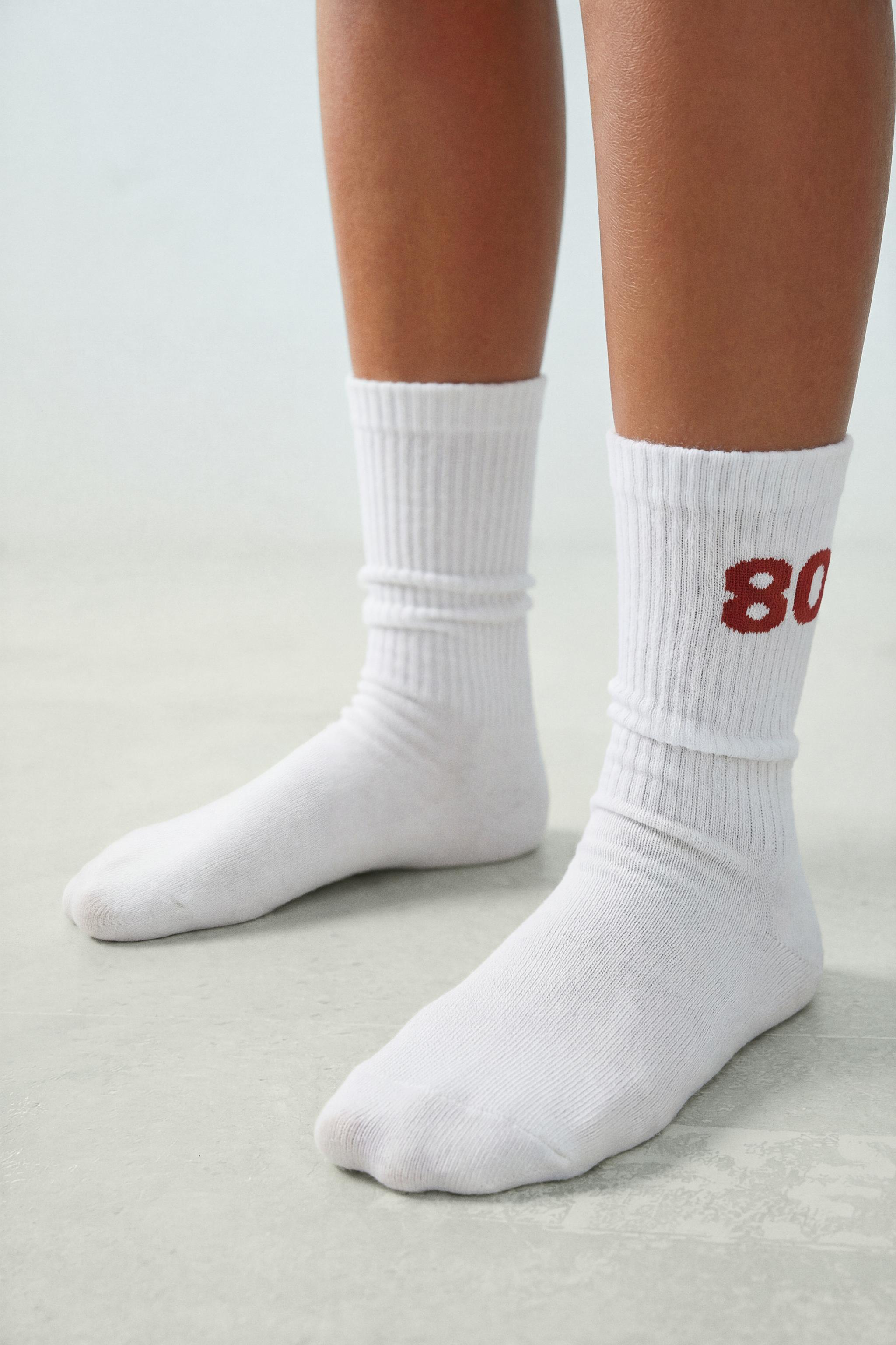 TWO-PACK OF NUMBERED TALL SOCKS